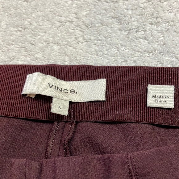 Vince maroon side zip seamed pants - Picture 2 of 9